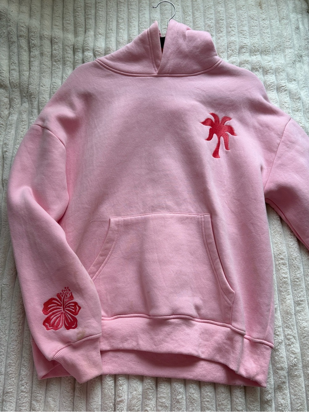 pink palm puff hoodie! 🌴